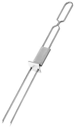 Brochettes réutilisables en acier inoxydable pour le camping, brochettes à double dents en métal, outil de grillade en métal, pique-nique, famille, barbecue, barbecue à la maison, fourchette à viande