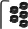 sourcing map 5pcs 10mm Drill Stop Collar Depth Stop with Hex Wrench, Anodizing Surface Black