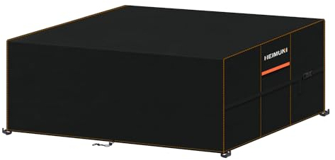 HEIMUNI Housse Salon de Jardin Exterieur, 220x100x75cm Housse Table de Jardin avec Aération Bâche Salon de Jardin Imperméable, Housse de Protection pour Meubles de Jardin pour Table, Chaise et Canapé