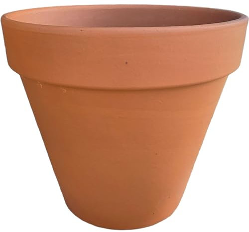 FRANCACOR Maceta Barro Terracota Natural Jardin Interior Exterior Calidad (9 X 8.5 CMS Pack 12)