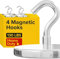 Neodymium Magnet Hooks - Heavy Duty Strong Magnetic Hooks for Cruise, Fridge, Wall, Kitchen, and Garage, Powerful Magnets with Hooks for Hanging, Bathroom, Ceiling, Van, and Grill (4, 130)