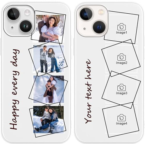 Personalisierte Handyhülle für iPhone 11,Personalisiert Hülle mit Eigenem Foto Bedrucken Bild Text Selbst Gestaltet Schutzhülle, Weiß Silikon Stoßfest Individuelle Custom Case