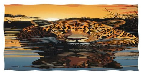 Mnsruu Strandtuch für Damen und Herren, Leopard bei Sonnenuntergang, Strandtuch, extra groß, Strandzubehör für Schwimmen, Pool, Camping, Yoga, Fitnessstudio, Sport