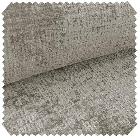 novely® CRETA Glänzender Chenille-Polsterstoff, Robuster Möbelstoff, Schwer Entzündbarer Bezugsstoff, Pflegeleichte Meterware 1lfm | Farbe: 85 Beton