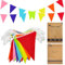 Mehrfarbige Wimpelkette, 30 m, 84 dreieckige Banner für drinnen und draußen, Geburtstag, Babyparty, Hochzeit, Garten, Zuhause, Party-Dekorationen