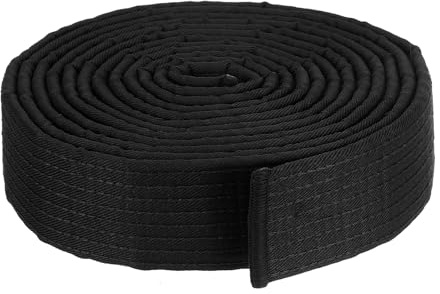 PATIKIL Cinturón de Ranking de Colores de Taekwondo 1.6 X11.8 Pies Negro