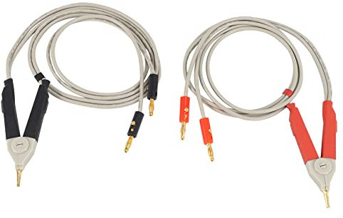 YUMIN 1 paar isolierte Bananenstecker Klemme Kabel Niedriger Widerstand LCR Clip Sondenkabel Messgerät testen Terminal Kelvin Neu