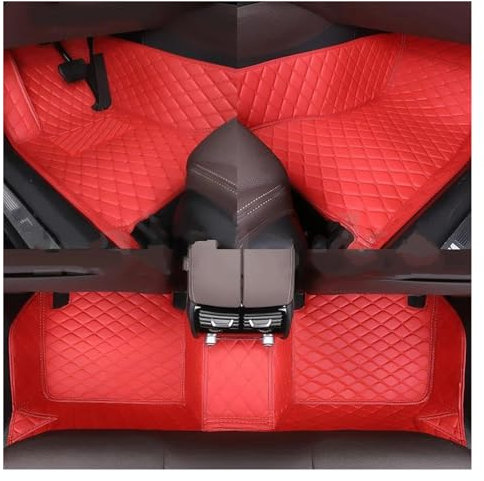 DZSYBUIGB Auto Fußmatten Auto-Bodenmatte Für Benz Für V-Klasse Für Viano Für Vito Alle Modelle Für W447 Für W639 Für W638 Styling Teppiche Teppichteile Automatten(Rot)