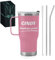 Maverton Mug Isotherme Personnalisable Rose en Acier Inoxydable 600ml - Gobelet Isotherme avec Paille et Boîte Cadeau - Mug Collegue - Cadeau Collegue de Travail Femme femme chef