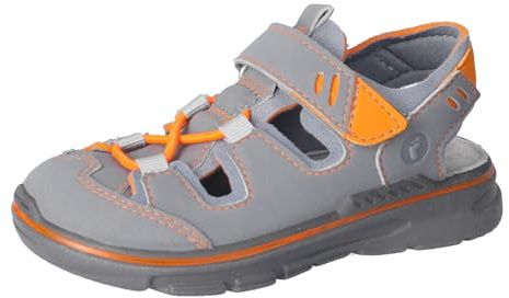 RICOSTA Jungen Sandalen Byron, Kinder Sandalen, waschbar, offene Schuhe, Strandschuhe, Outdoorsandalen, Klettverschluss, Graphit/grau (490), 35 EU