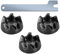 Acoplador mezclador de 4 piezas (rueda de goma x 3 + llave), acoplador de licuadora 9704230 – Repuesto de embrague de engranaje de goma duradero con llave para KSB52, KSB5, 5KSB52 y 5KSB5