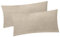 2er Set Fleece Winter Kissenbezug in 40x80cm - Beige - flauschig weich und warm, Kissenhülle, Doppelpack kuschelig (W-40x80cm-Beige)