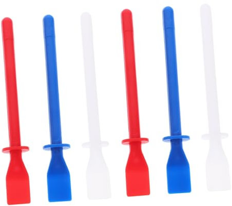 DOITOOL 6pcs Flexible Leather Glue Spreaders DIY Handheld Glue Paint Tools for Leathercraft and Woodworking Accessories Mixed Colors Elastic Smear Applicators for Craft Random Color