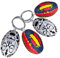 RUGBIER Rugby-Schlüsselanhänger – Mini-Sammelball – originelles Geschenk für Fans und Spieler – einzigartige und detaillierte Designs – Maori Face – Rugby Spain
