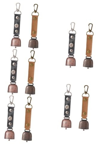 Sosoport 5 Sätze Karamellfarbe Türklingel Wanderalarme Zelt Sensor Stangen Glockenspiel Weihnachten Outdoor Gear Zubehör Camping Tragbare Alarmglocken Tragbare Glocken Eisen 2 Stück * 5
