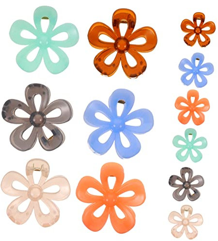 PACKOVE 12piezas Pinzas Cabello Diseño De Flor Clips Antideslizantes Para Mujer Accesorios Para Tipo De Cabello y Ocasiones