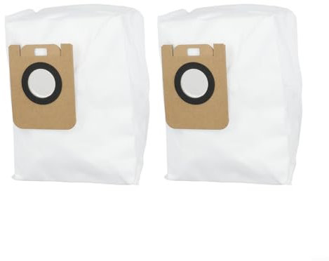 Lot de 2 sacs de collecte de poussière de rechange compatibles avec aspirateur robot D9 Plus, sacs filtrants en tissu non tissé pour station de base vide automatique, récipient jetable de grande