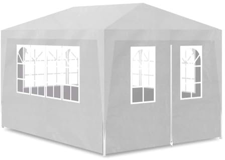 HOMTAKIE Tente de réception 3x4 m Blanc
