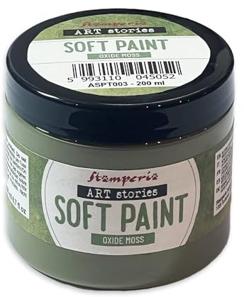 Stamperia - Soft Paint for Crafts, Chalk Paint with a Matt Finish for Excellent Covering, Soft Tone, Perfect as a Base Coat for Any Surface (200ml) (Oxide Moss)
