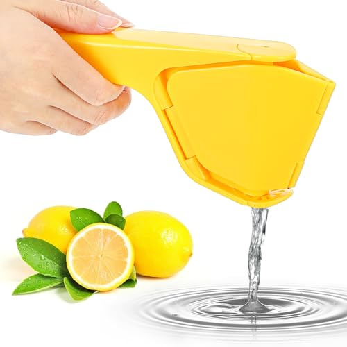 Hpmjz Lemon Squeezer Effortless Lime Juicer Manual Flat Citrus Press Easy Squeeze Fold-Flat Squeezer Handheld Juice Extractor for Oranges Fruits