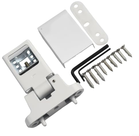 Cerniera per porta Gdfnmogo in lega di zinco, cerniera per porte in PVC PVC per finestre a battente e finestre per mancini e destrorsi, ad alta sicurezza, con viti, colore bianco