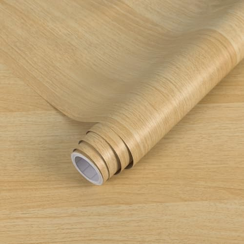 Decoroom Möbelfolie Selbstklebende Holzoptik 30x200cm Helles Matt | Klebefolie Möbel Wasserdicht Dekoration Folie für Möbel Wand,Küche Arbeitsplatte,Küchenschrank, Tische, Regale