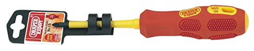 Draper Expert 69222 No. 1 x 80 mm Fully Insulated Slotted Screwdriver, Blue