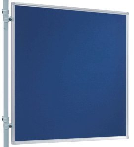 Stellwand-Tafel beids. Filz blau, 120 x 120 cm