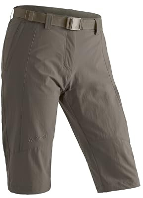 Maier Sports Lawa, Kurze Damen Wanderhose, Wasserabweisende Bermuda | Für Trekking und Hiking, mSTRETCH pro 4 für mehr Komfort, Dryprotec für schnelles Trocknen, Perfekt für den Sommer