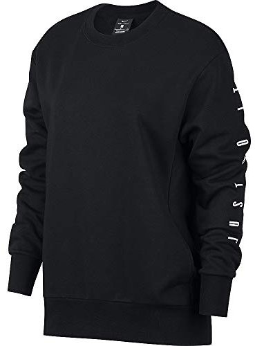 Nike Women Dri-Fit Long-Sleeve Training Top - Black/White, Small