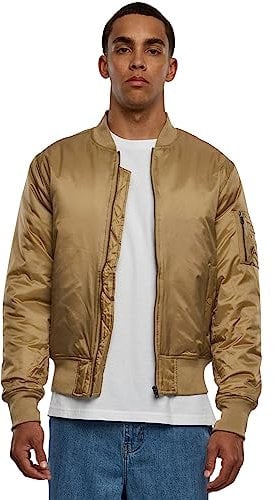 Urban Classics Basic Bomber Jacket, Giacca Uomo, Beige, L