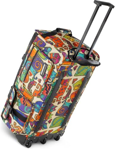 normani Reisetasche 80 L Reise-Trolley Jumbo XXL Big-Travel mit 3 Rollen und großem Hauptfach - riesig, Leichter und Stabiler Trolley Picasso XXL