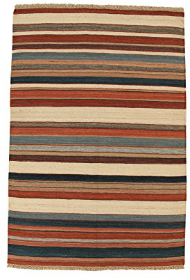 Kilim Carpets by Jalal Teppich Kilim Neyriz Classic beige/braun/rot 60 x 120 cm