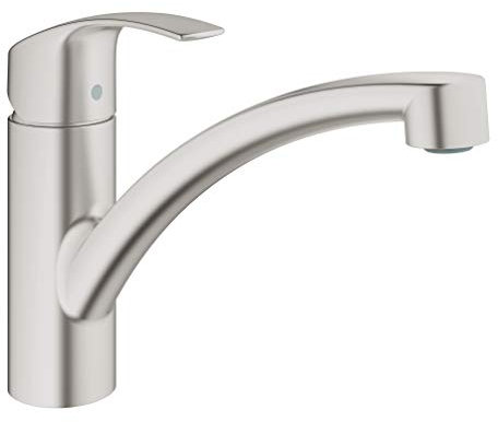 Grohe Mitigeur Évier Bec Bas Eurosmart, Supersteel, 33281DC2 (Import Allemagne)