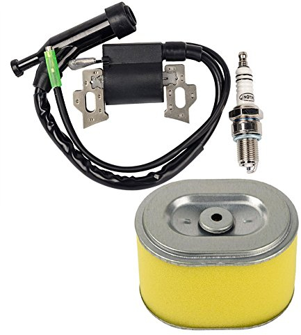 OxoxO Ersatz-Zündspule mit Zündkerzen-Luftfilter für Honda GX140 GX160 GX200 5,5 PS 6,5 PS Motorgenerator Rasenmäher Motor