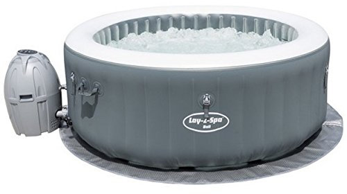 Bestway Lay-Z-Spa Bali 669L - Bañera de hidromasaje para 4 personas, 81 Air Jet LED, color gris