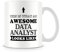 Behind The Glass - Awesome Data Analyst - Printed Funny Mug - Great Gift/Present Idea, Ceramic, 11fl.oz.