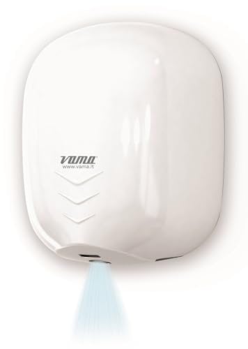 vama Asciugamani Elettrico con Fotocellula 1100W Stream Dry UV BF Acciaio Bianco