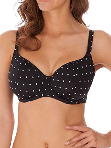 Freya Schmuck Cove Bügel Gepolstert Bikini Top - Schwarz, 42FF