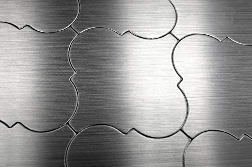 Handmuster Mosaikfliese selbstklebend Aluminium silber metall Florentiner metall MOS200-22LAT_m