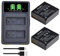 DuraPro 2Pcs DMW-BLE9 DMW-BLE9E DMW-BLG10 DMW-BLG10E Battery + Dual USB Charger for Panasonic Lumix DC LX100 II GX9 TZ200 TZ95 TZ90 DMW TZ100 TZ80 GF6 GX7 GX80 LX100 S6