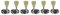 Fame 373KSK Locking Tuners 3+3, Chrome, Stimm-Mechaniken für E-/Westerngitarre, Backlocking-Funktion, 1:14 Übersetzungsverhältnis, 8.3 mm Bohrung, 2-fach verschraubt, Chrom Finish