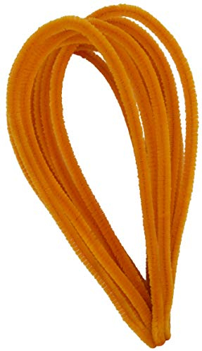 i-mondi® 15 pfeifenreiniger pfeifenputzer bunt zum basteln in orange 50cm lang Ø 8mm Chenilledraht Biegeplüsch pipe cleaner