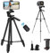 iPhone Tripod, EVERESTA Phone Tripod 54 Extendable Camera Tripod Stand with Bluetooth Remote and Cell Phone Mount Compatible with Mobile Phone/DSLR/Gopro