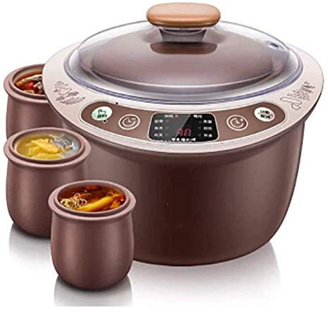 WYJW Purple 2.5L Oval Slow Cooker - Touch Control, 2.5L Capacity, Purple Clay, Smart Electric Stewing Pot