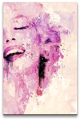 Marilyn Monroe Porträt Abstrakt Kunst Ikone Hollywood Filmstar 60x90cm Leinwandbild