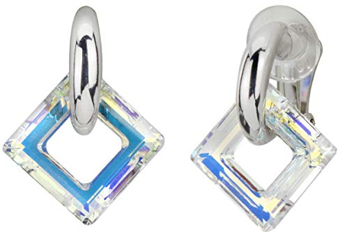 Traveller Ohrclip - Damen - Hängend - platiniert - Crystal Aurora Borealis - 157437