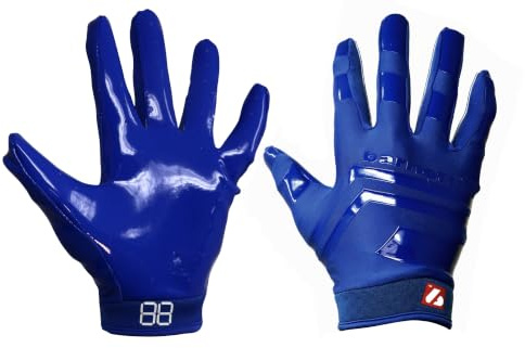 BARNETT FRG-03 Guanti da calcio per ricevitore professionale, RE, DB, RB BLUE (S)