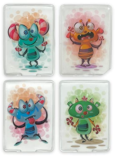 Handwärmer Taschenwärmer Sets Fingerwärmer, gegen kalte Hände im Winter (4er Set Coole Monster)