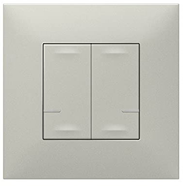 Comando Doble de iluminacion inalambrico Legrand 741842 serie Valena Next with Netatmo color Aluminio